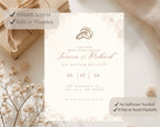Minimalist  Beige Wedding Invitation