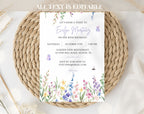 Floral 80th Birthday Invitation