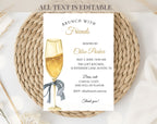 ElegantGold Birthday Brunch Invitation
