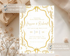 Elegant Gold Wedding Invitation