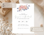 Blush Pink Floral Wedding Invitation