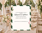 Elegant Green White 50th Anniversary Invitation