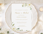 White Gold Floral 25th Wedding Anniversary