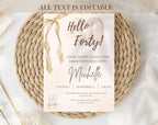 40th Birthday Invitation Beige Gold