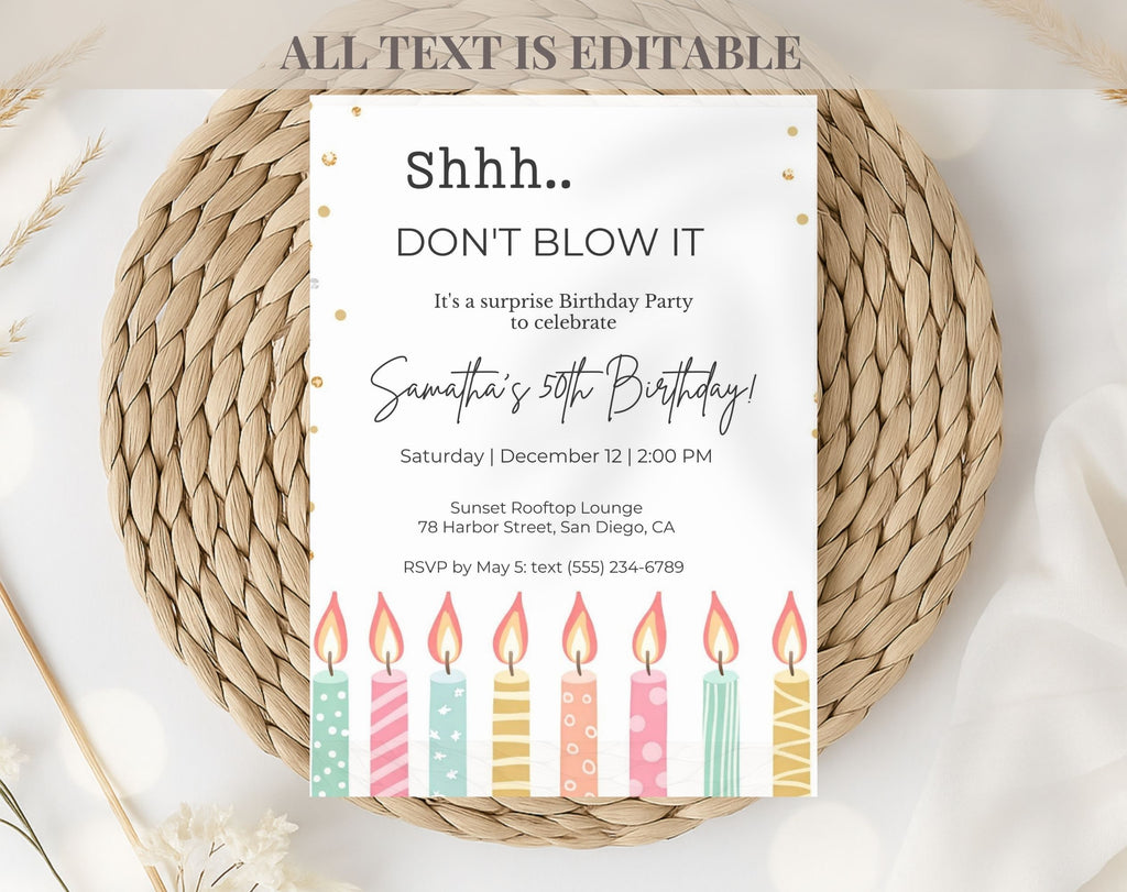 50th Birthday Invitation