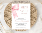 She's Tying the Knot Blush Pink Bridal Shower Invitation