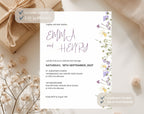 Wildflower Wedding Invitation Template
