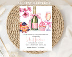 Pink and Gold Birthday Brunch Invitation