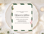 Elegant Green White 40th Anniversary Invitation