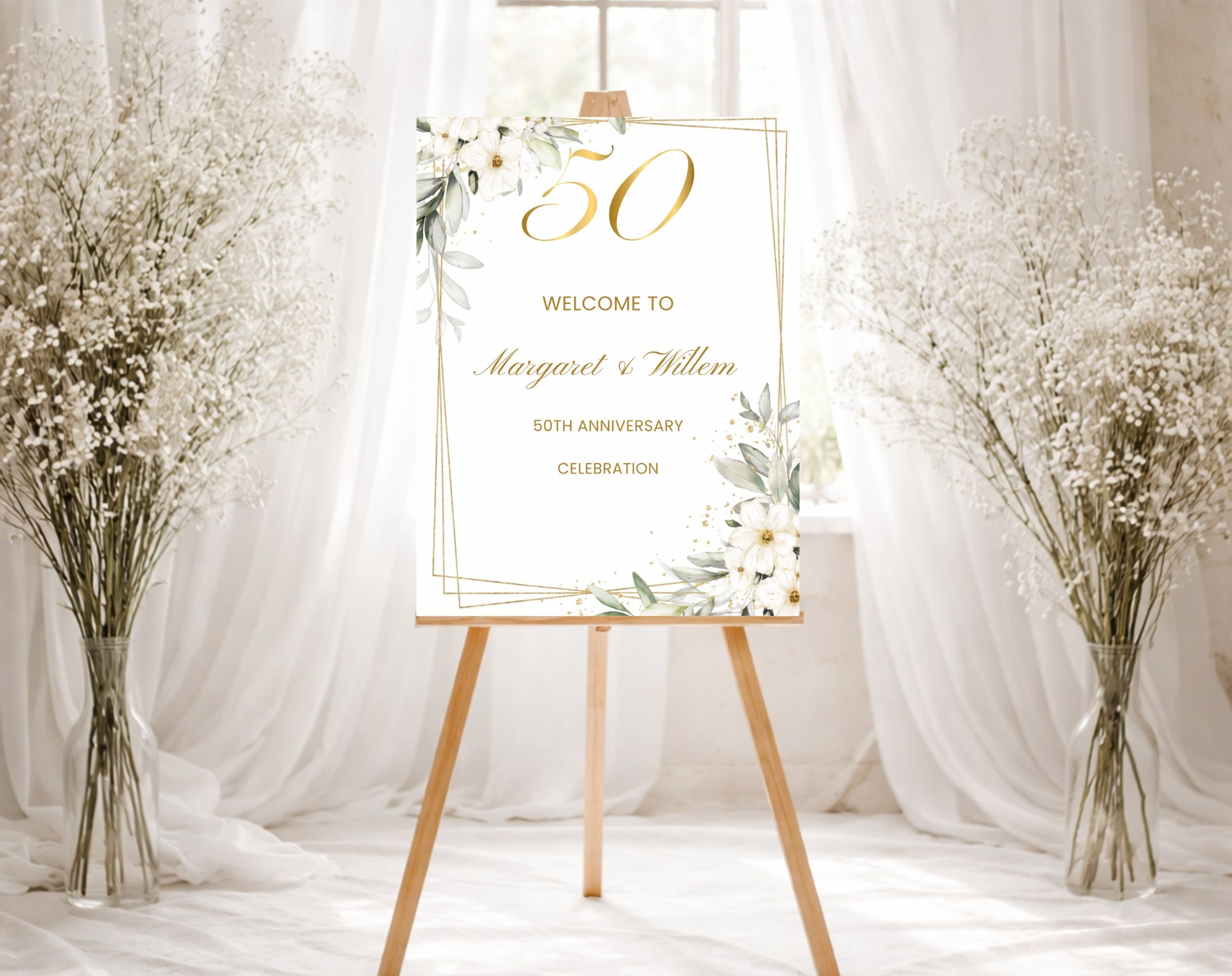 50th Anniversary Welcome Sign Template
