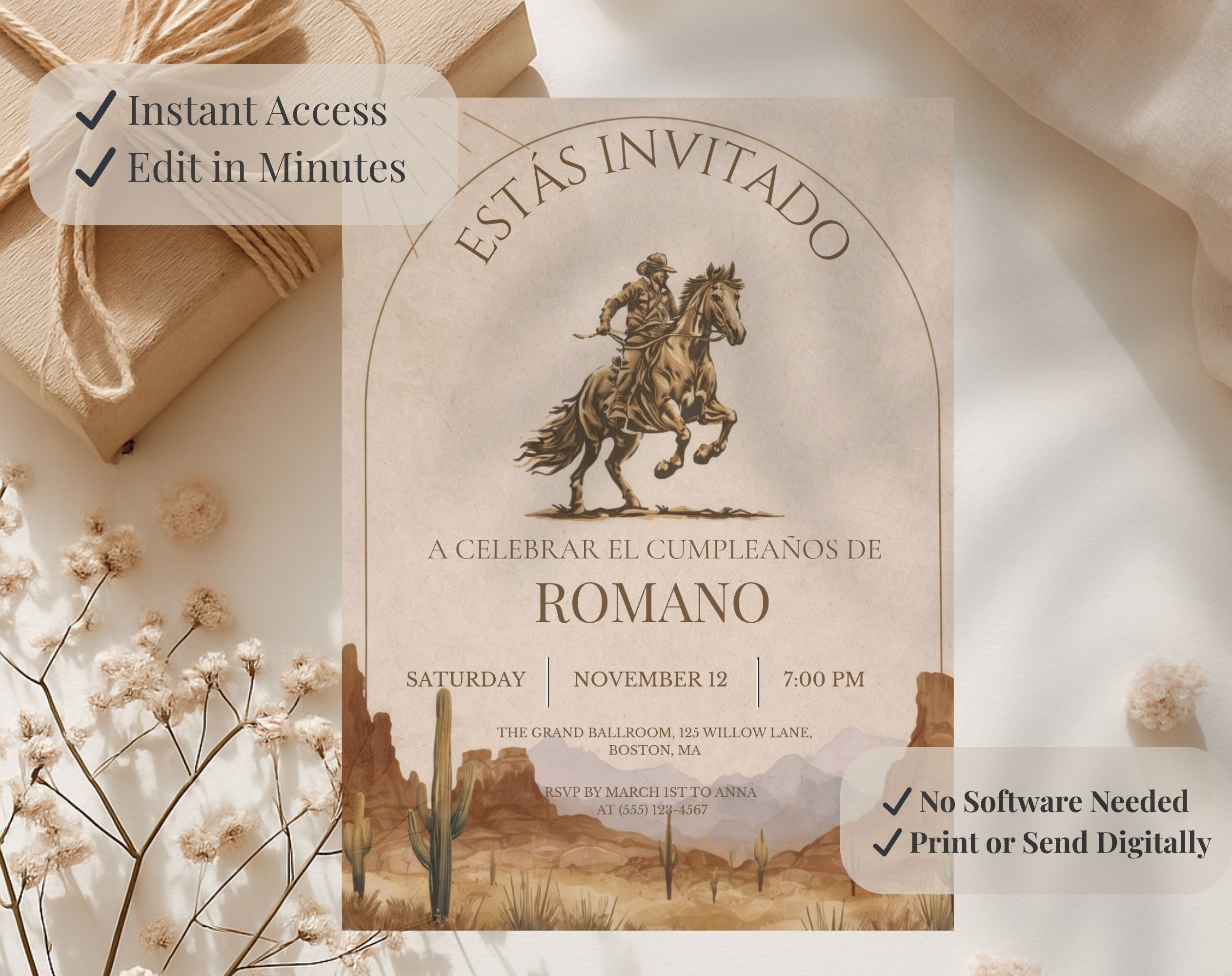 Western Birthday Invitation