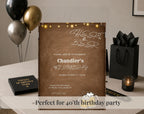 Cheers & Beers 40th Birthday Invitation