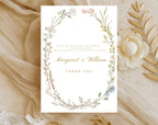 White Floral 50th Anniversary Thank you card