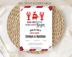 Red and White Bayou Couples Shower Invitation