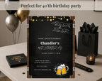 40th Birthday Beer Invitation for Men