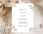 Elegant Orange Floral Wedding Invitation