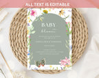 Baby in Bloom Baby Shower Invitation