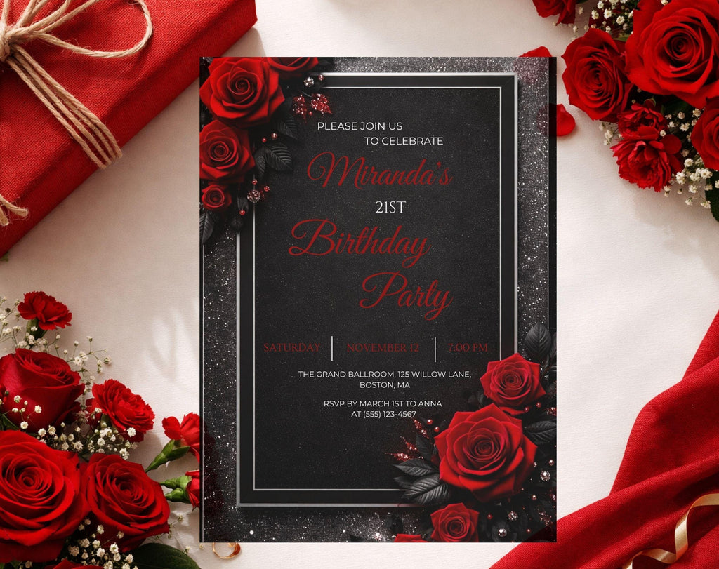 21st Birthday Invitation