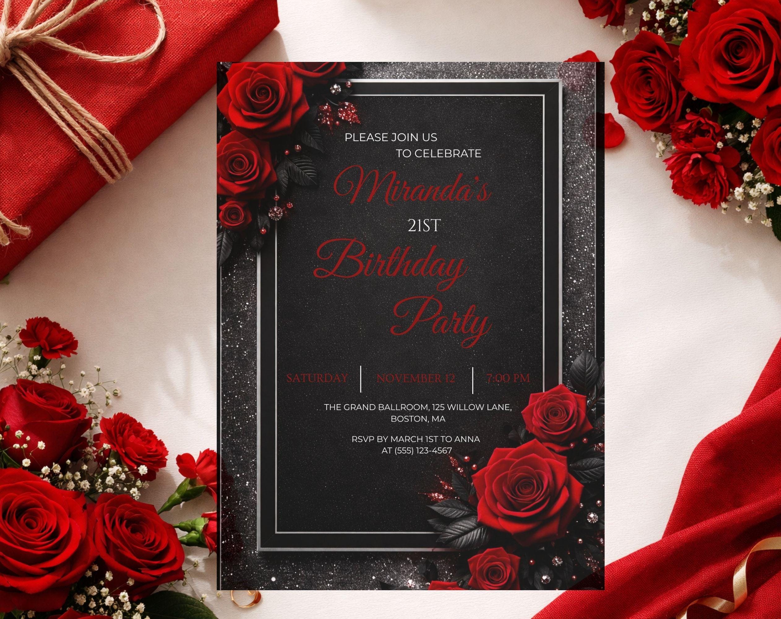 21st Birthday Invitation