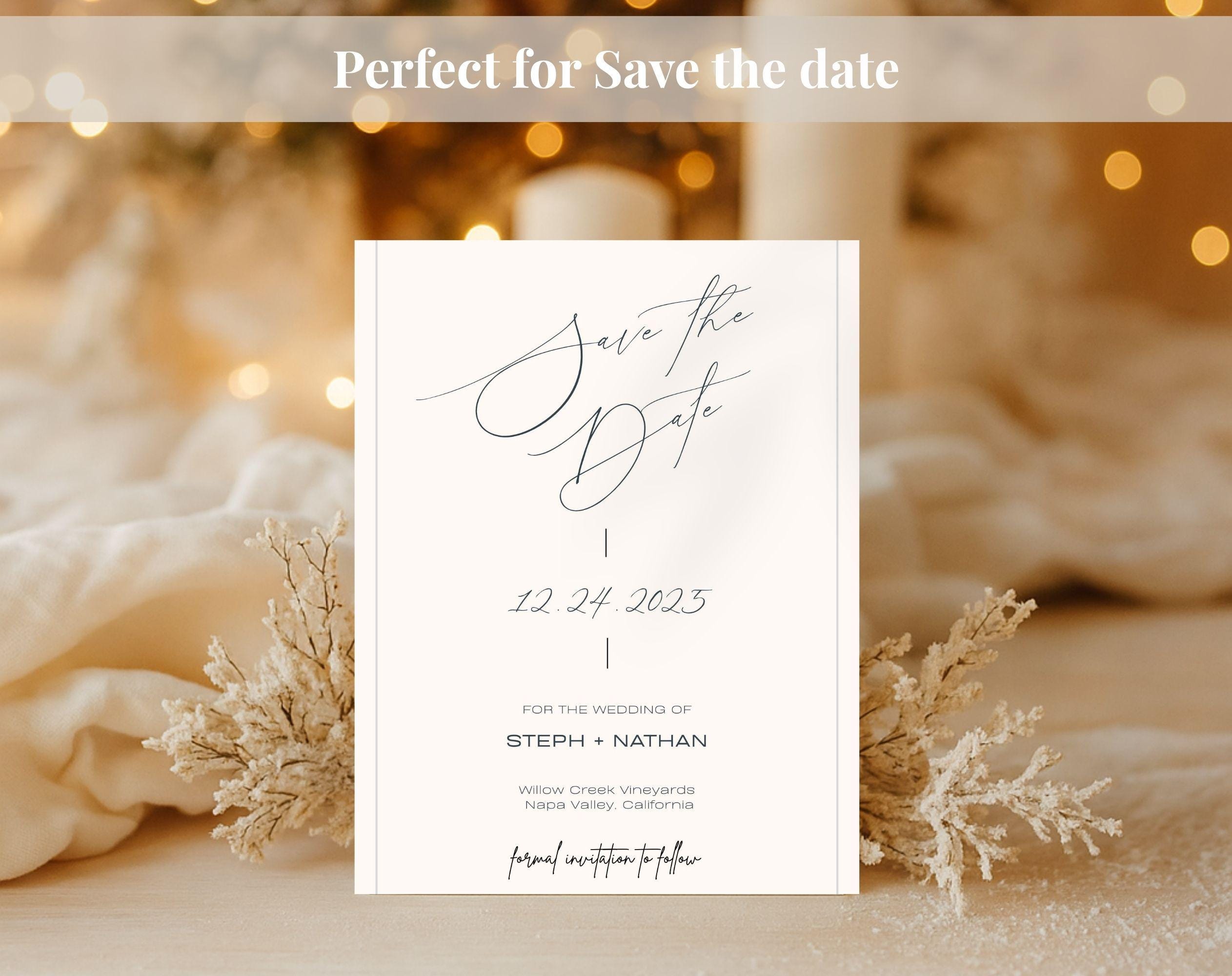 Minimal Wedding Save the Date invitation