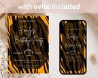 Tiger Print Birthday Invitation
