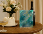 Gold Sweet 16 Birthday Invitation