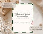 Elegant Green White 50th Anniversary Invitation
