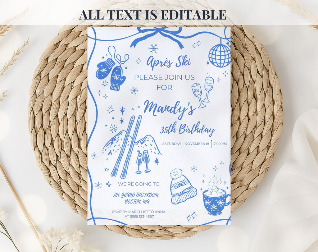 Après Ski 35th Birthday Invitation