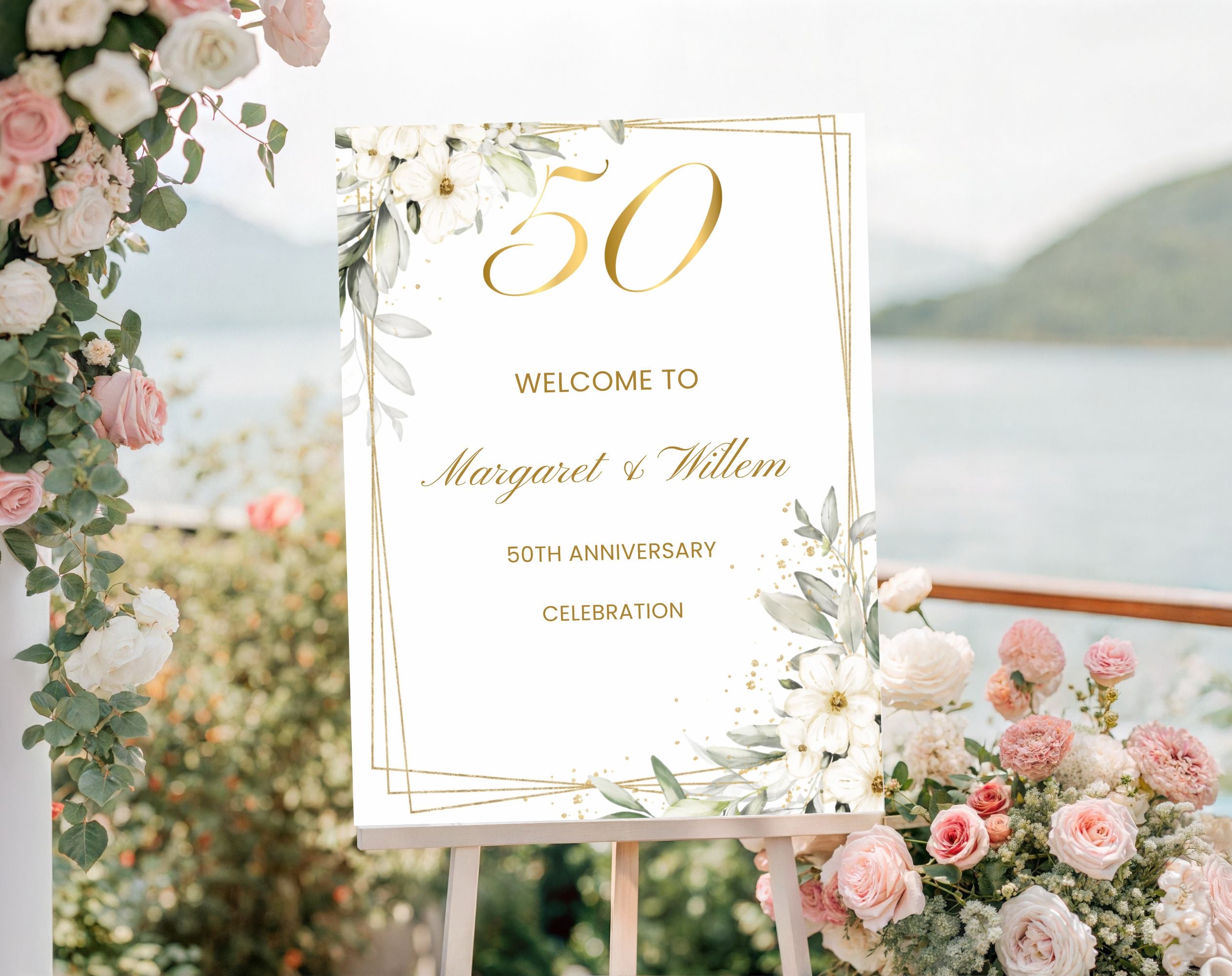 50th Anniversary Welcome Sign Template