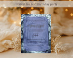 Blue Gothic 60th Birthday Invitation