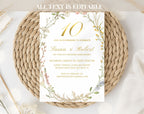 Elegant 10th Wedding Anniversary Invitation