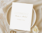 50th Elegant Gold Anniversary Thank You Card Template