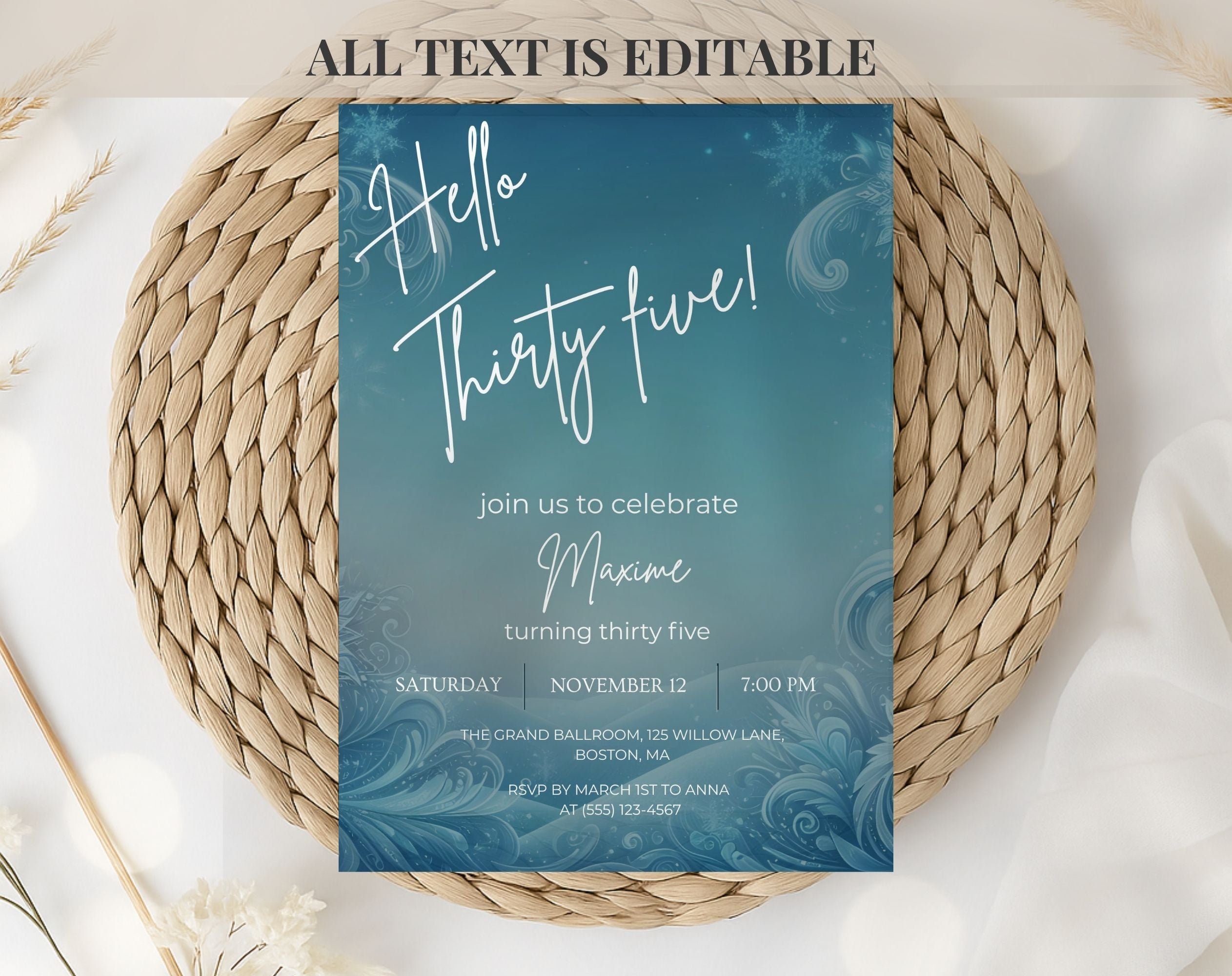 35th Birthday Invitation