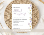 Wildflower Wedding Invitation Template