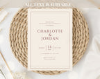 Beige Minimalist Wedding Invitation