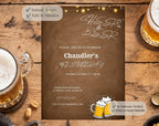 Cheers & Beers 40th Birthday Invitation