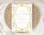 Elegant Gold Wedding Invitation