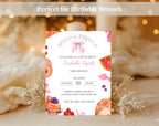 Pink Bows Brunch Birthday Invitation