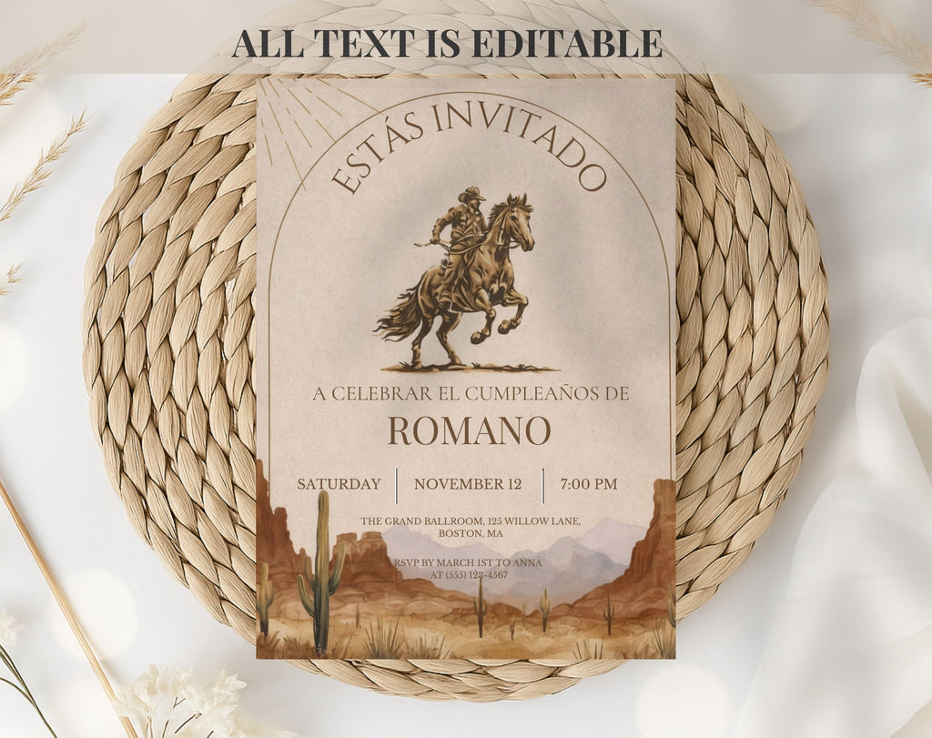 Western Birthday Invitation