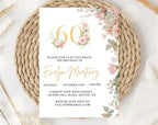 Elegant Floral 60th Birthday Invitation