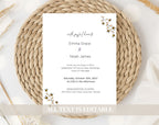 Elegant Orange Floral Wedding Invitation