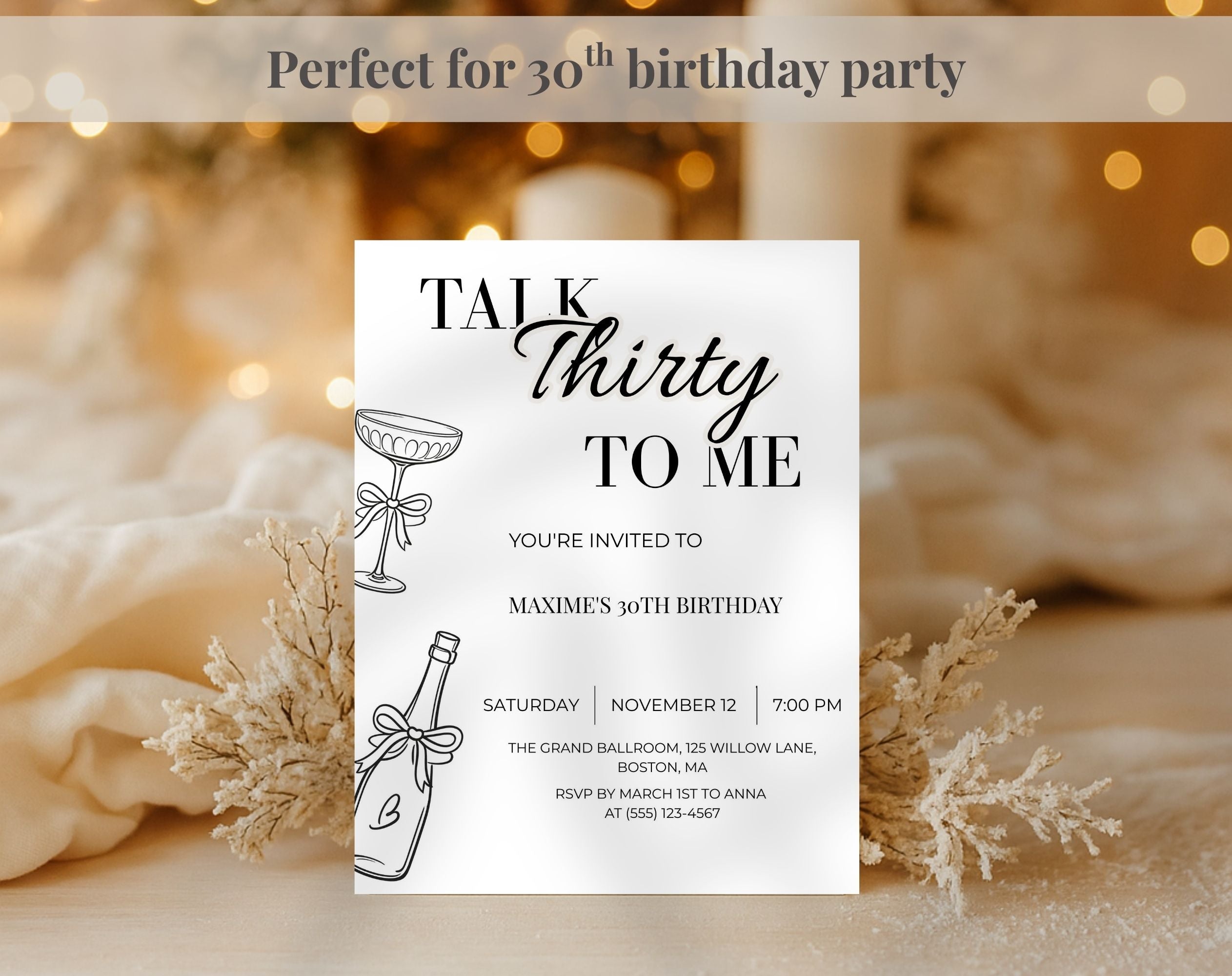 30th Birthday Invitation