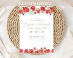 Red Rose Wedding Invitation
