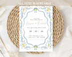 Mediterranean Lemon Wedding Invitation