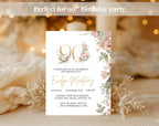 Blush Pink and Gold Floral 90th Birthday Invitation