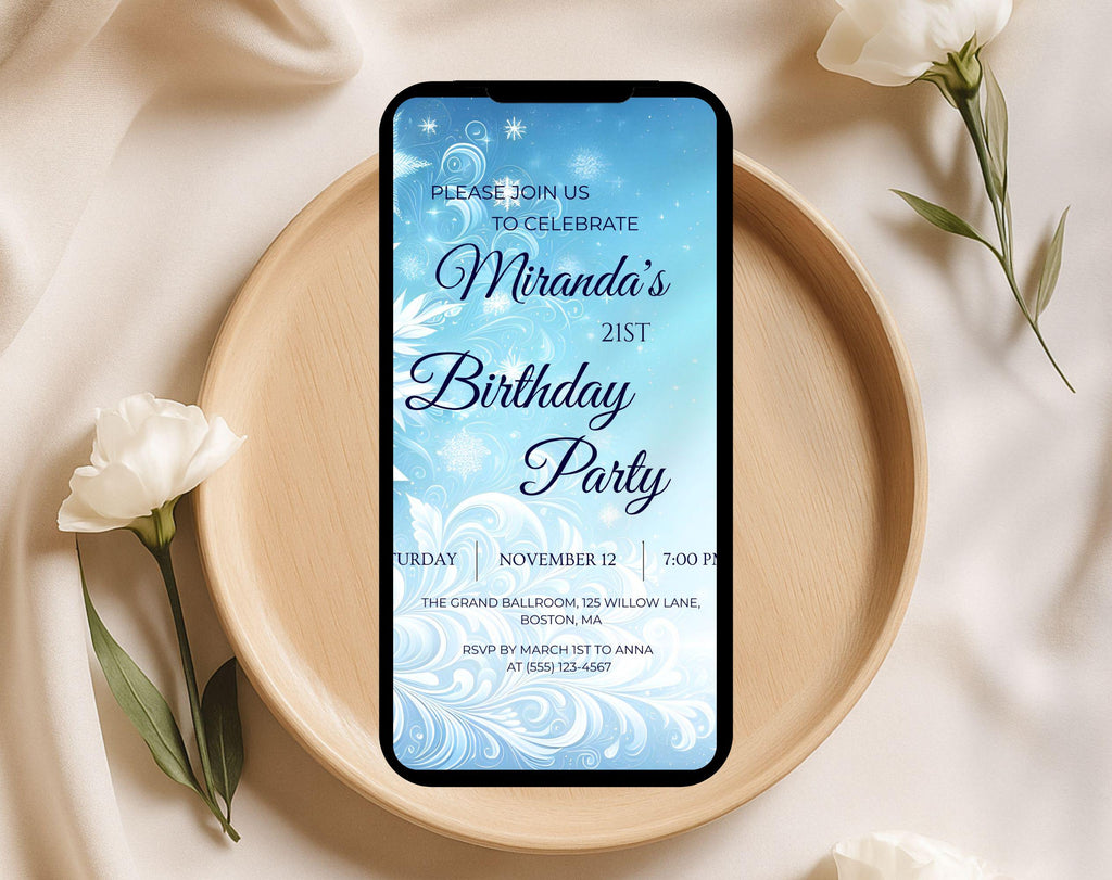 21st Birthday Invitation