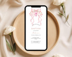 Pink Baptism Invitation for Girl