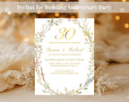 Elegant Floral 30th Wedding Anniversary Invitation