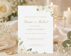 White Gold Floral 60th Wedding Anniversary