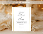 Minimalist Gold Wedding Invitation